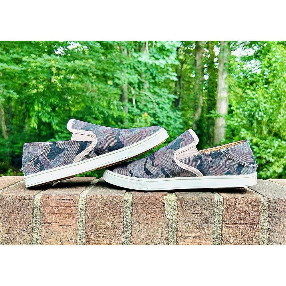 OluKai Pehuea Pa'i Ke Au Camo Slip On Sneakers Women's 7 - Slip On - Hide Heel - Picture 12 of 12